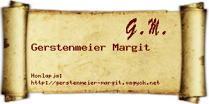 Gerstenmeier Margit névjegykártya